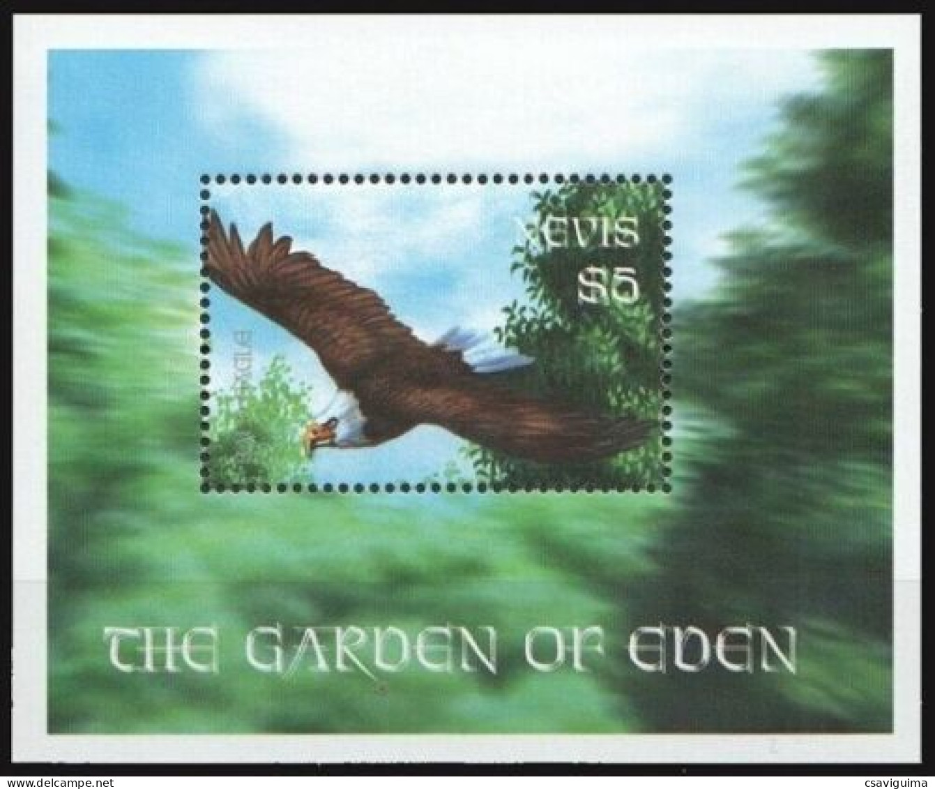 Nevis - 2001 - Birds: Eagles - Yv Bf 201 - Eagles & Birds Of Prey