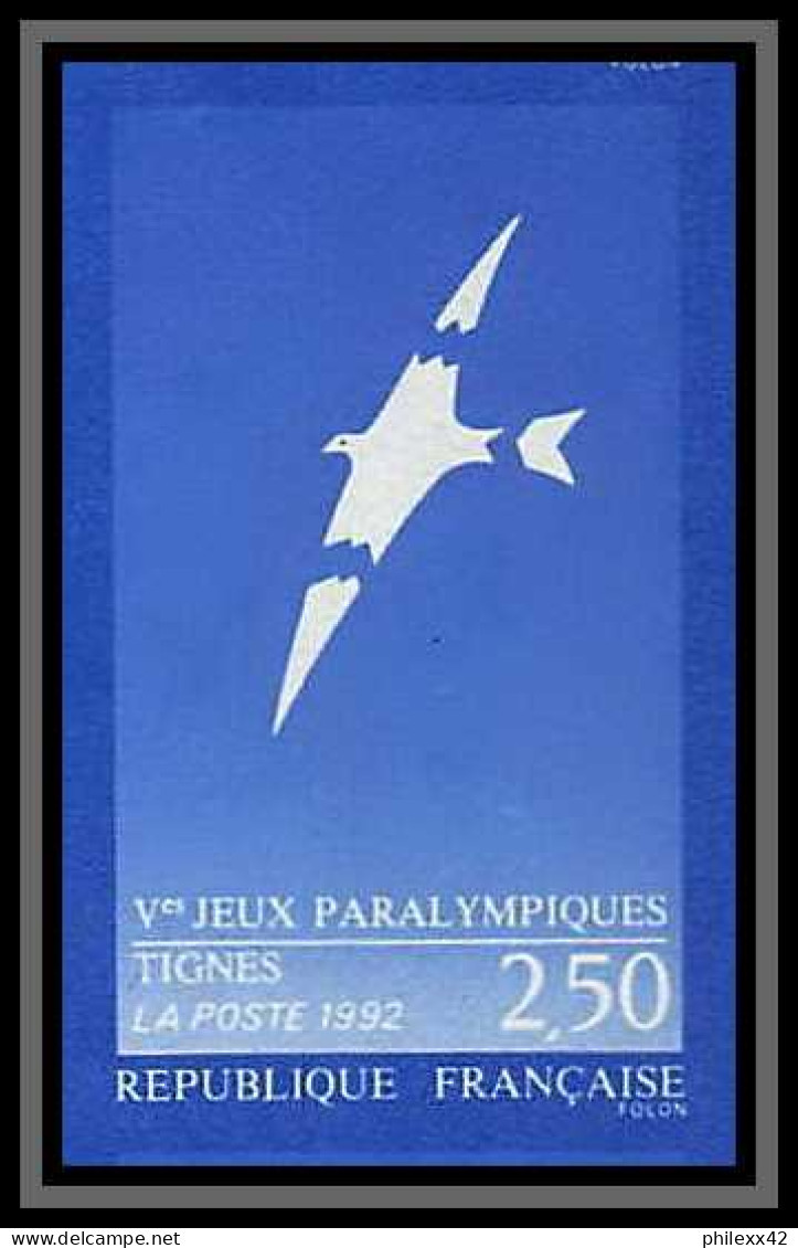 France N°2734 Jeux Paralympiques Tignes 1992 Olympiques Olympic Games Non Dentelé ** MNH (Imperf) Cote 40 - 1991-2000