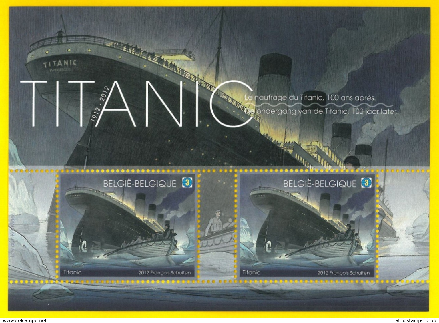 BELGIUM 2012 Titanic 3D Stereoscopic UNUSUAL New Miniature Sheet - 2011-2020