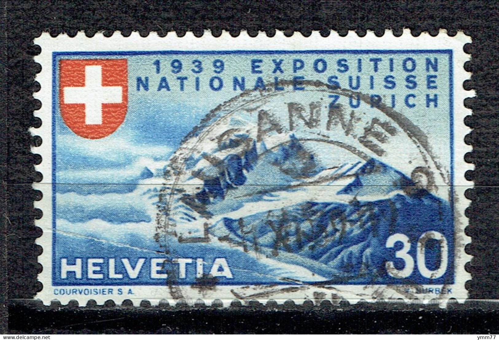 Exposition Nationale De Zurich : Pic Roseg Et Séracs Du Glacier De La Scherva (en Français) - Oblitérés