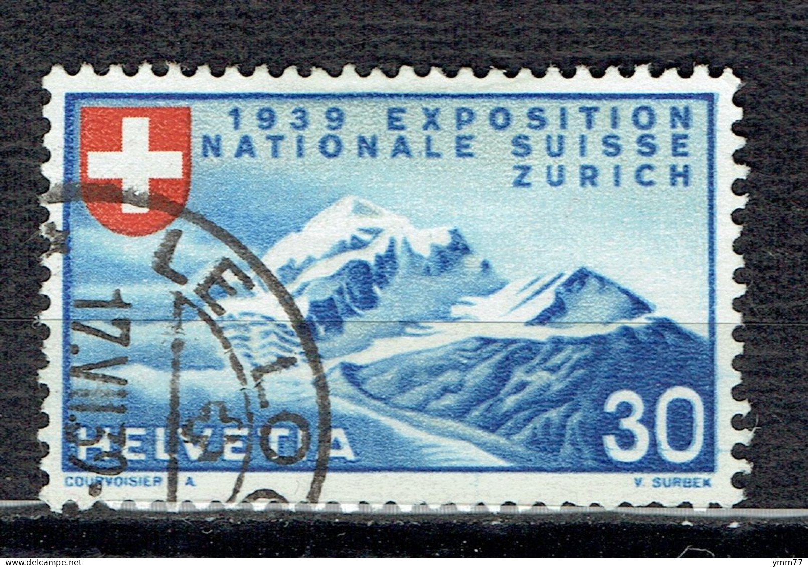 Exposition Nationale De Zurich : Pic Roseg Et Séracs Du Glacier De La Scherva (en Français) - Usati