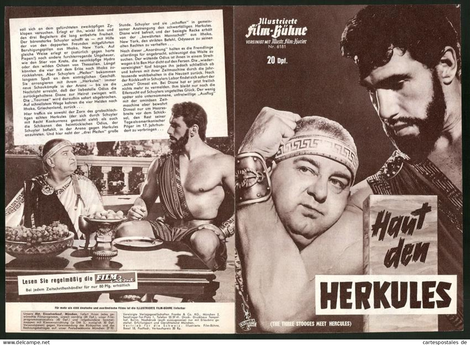 Filmprogramm IFB Nr. 6181, Haut Den Herkules, Vicki Trickett, Quinn Redeker, Regie: Edward Bernds  - Magazines