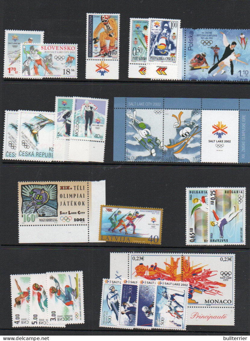 OLYMPICS - 2002 -SALT LAKE WINTER OLYMPICS  SMALL COLLETCION OF VARIOUS COUNTRIES MINT NEVER HINGED SG CAT £47+ - Hiver 2002: Salt Lake City