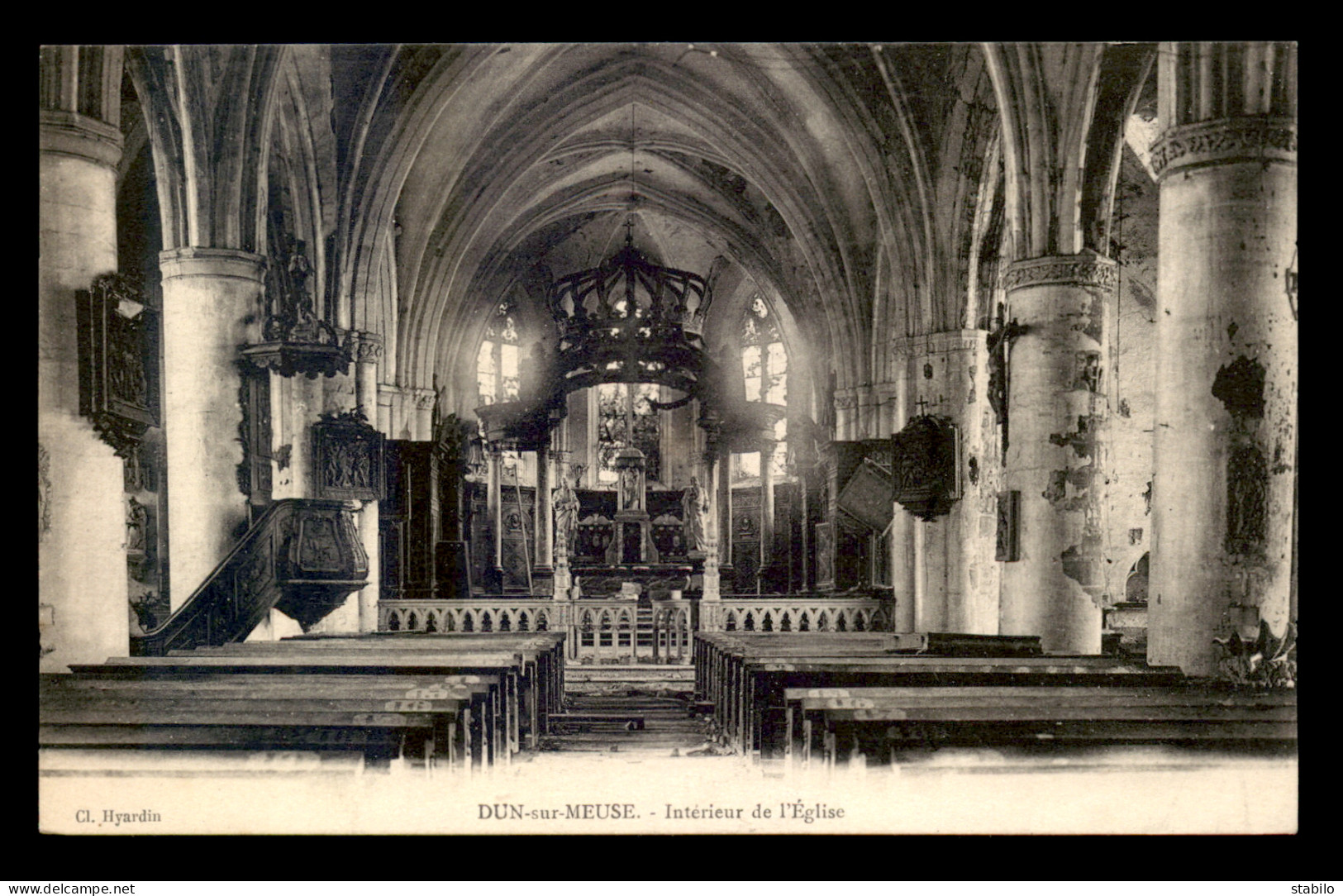 55 - DUN-SUR-MEUSE - INTERIEUR DE L'EGLISE - EDITEUR HYARDIN - Dun Sur Meuse