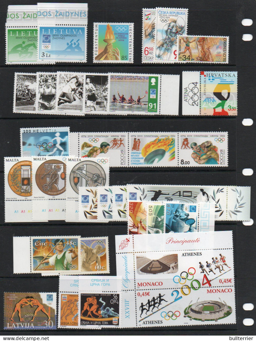 OLYMPICS - 2004 ATHENS OLYMPICS  SMALL COLLETCION OF VARIOUS COUNTRIES MINT NEVER HINGED SG CAT £68+ - Estate 2004: Atene