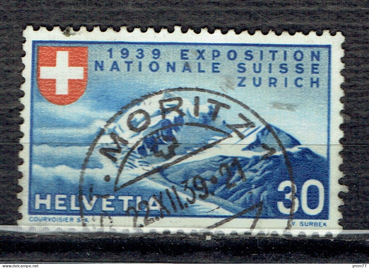 Exposition Nationale De Zurich : Pic Roseg Et Séracs Du Glacier De La Scherva (en Français) - Usati