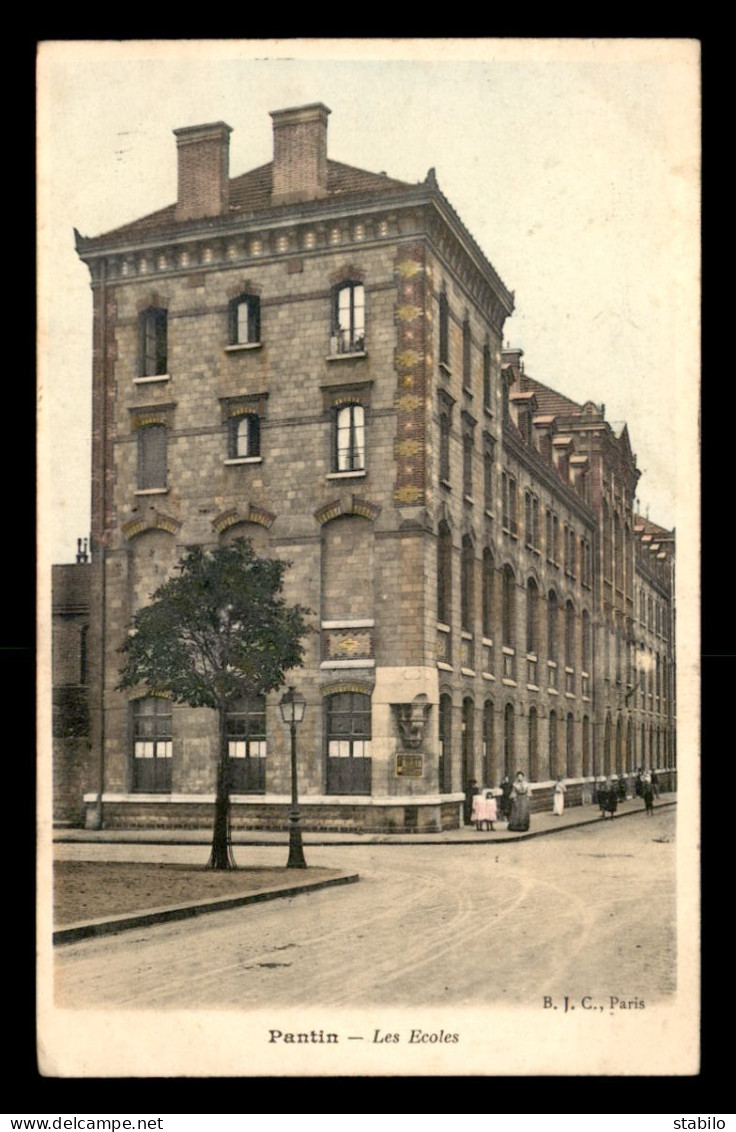 93 - PANTIN - LES ECOLES - CARTE COLORISEE - Pantin