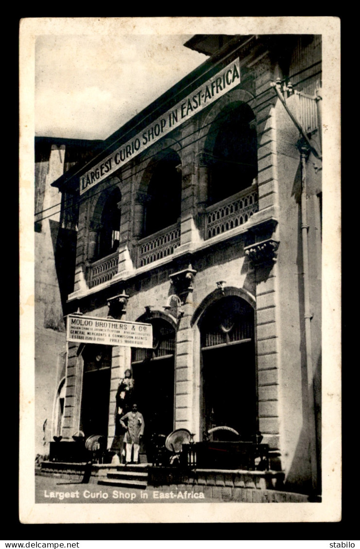 TANZANIE - ZANZIBAR - LARGEST CURIO SHOP IN EAST EFRICA - MOLLO BROTHERS & CO, SILK, IVORY & CURIO MERCHANTS - Tanzanía