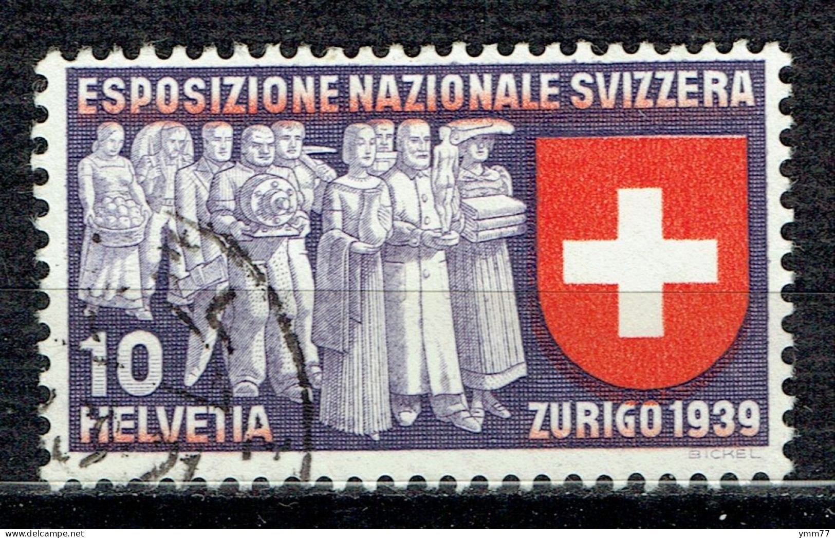 Exposition Nationale Zurich : Représentants Corporations Apportant à L'exposition Produits De Leur Travail (en It) - Used Stamps