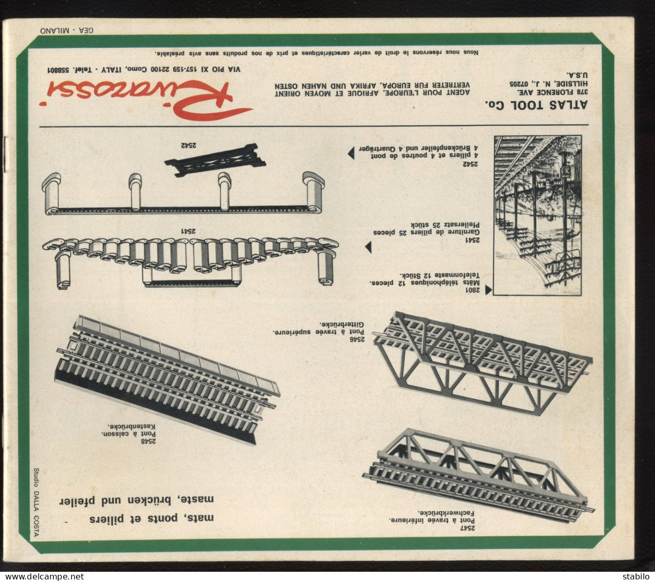 ATLAS RIVAROSSI N GAUGE - CATALOGUE 1970/1971 - Francese