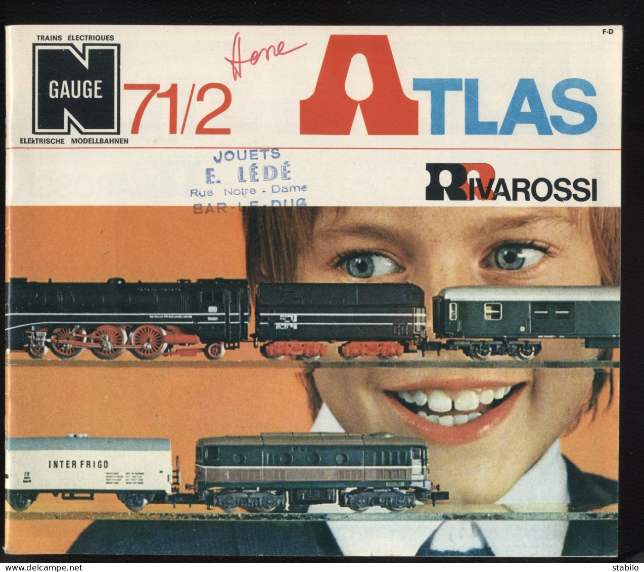 ATLAS RIVAROSSI N GAUGE - CATALOGUE 1971/1972 - Français