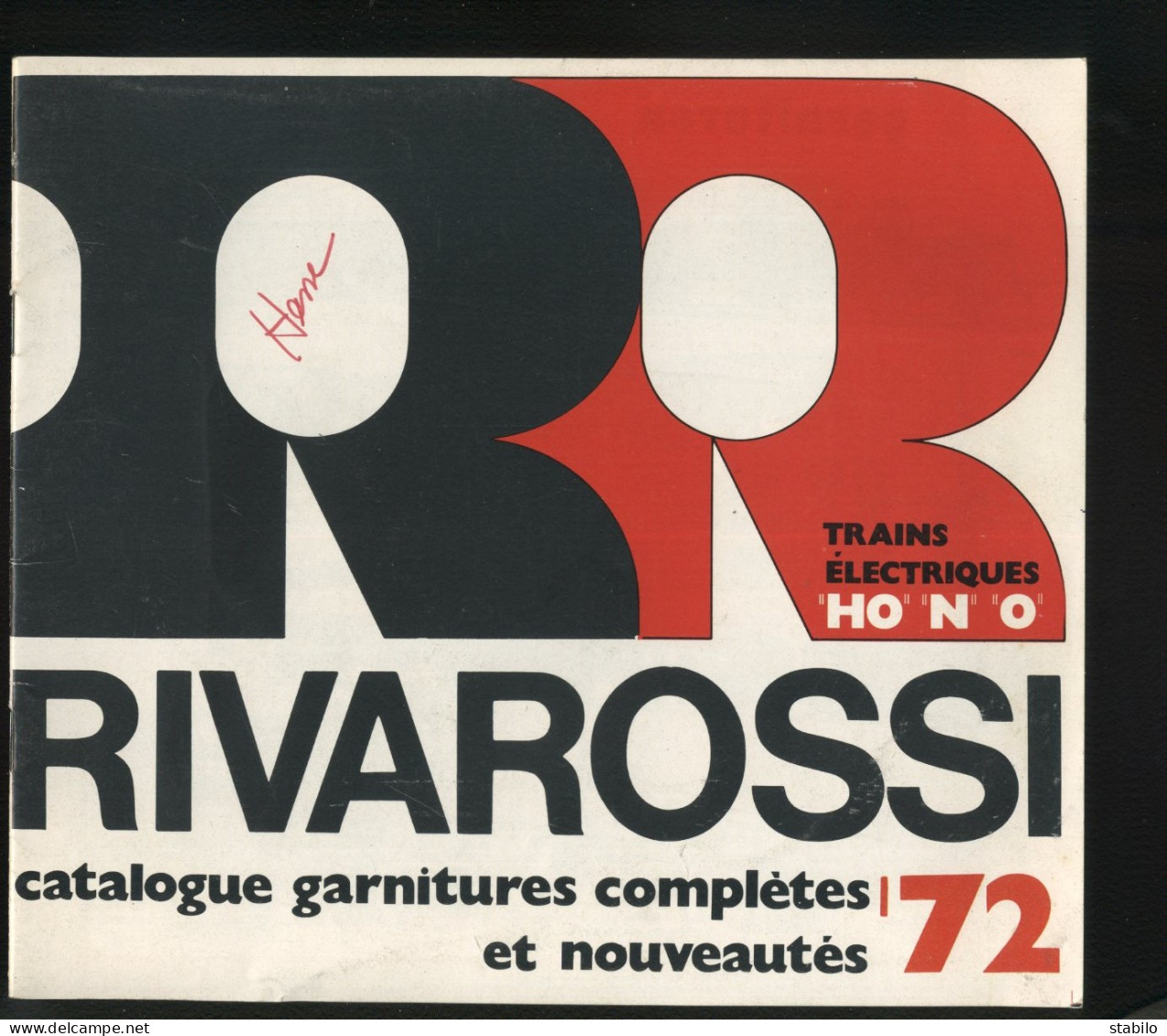 RIVAROSSI HO  N O - CATALOGUE 1972 - Frans