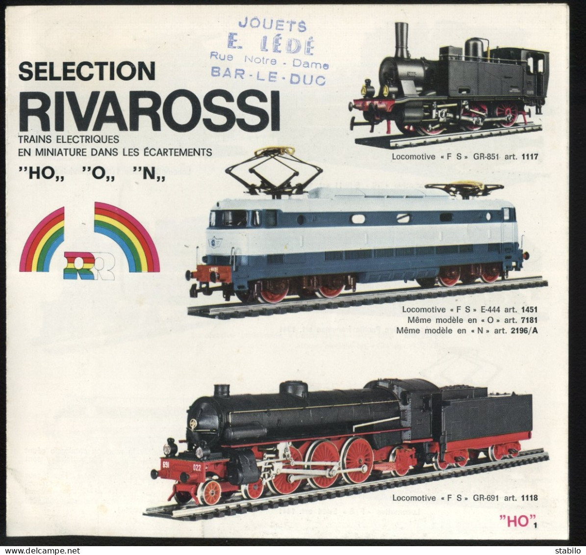 RIVAROSSI SELECTION HO  N O - DEPLIANT - Französisch