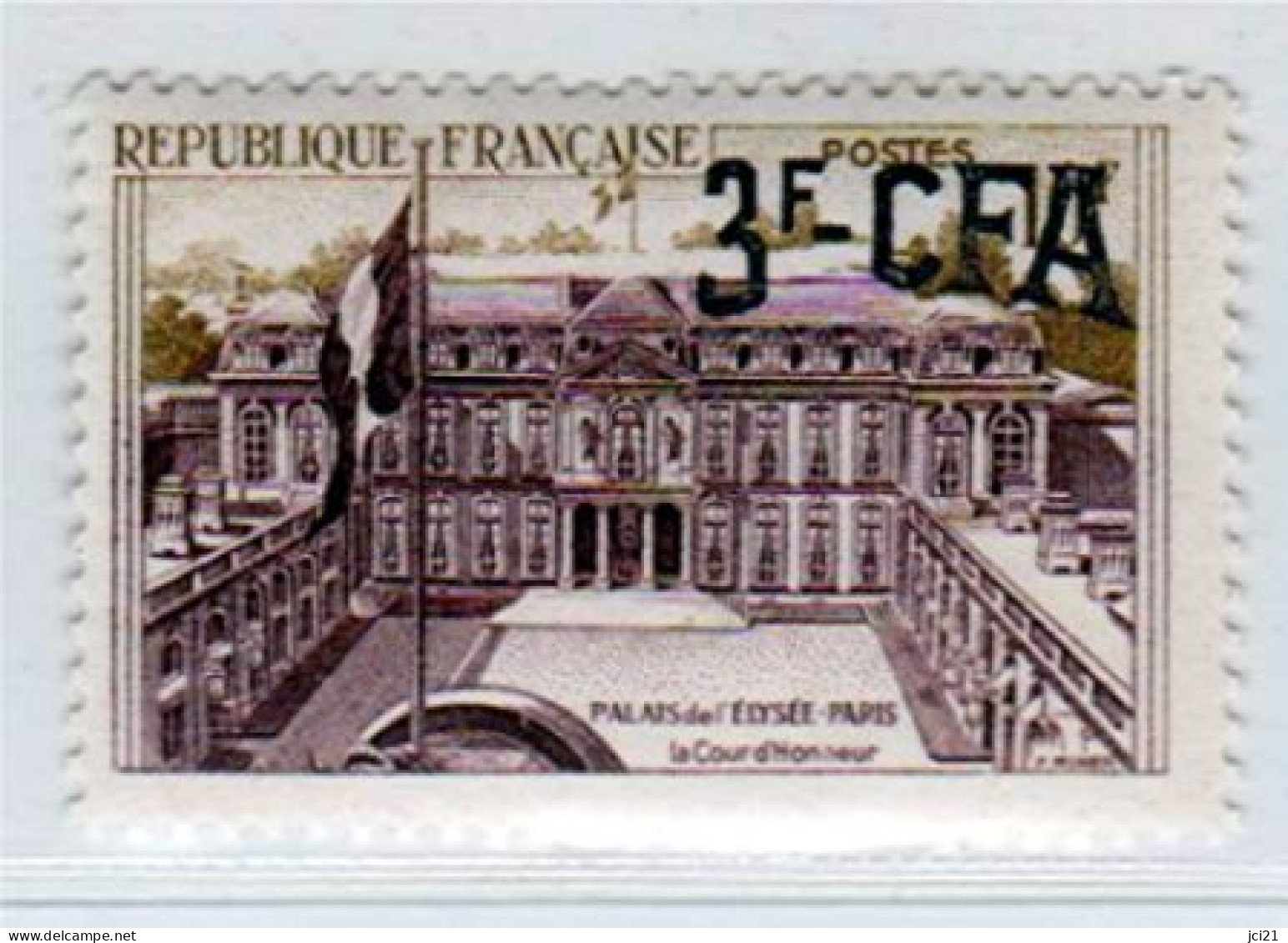 RÉUNION 3F CFA PALAIS DE L'ELYSÉE Y&T 332 (1282)_Ti247 - Unused Stamps