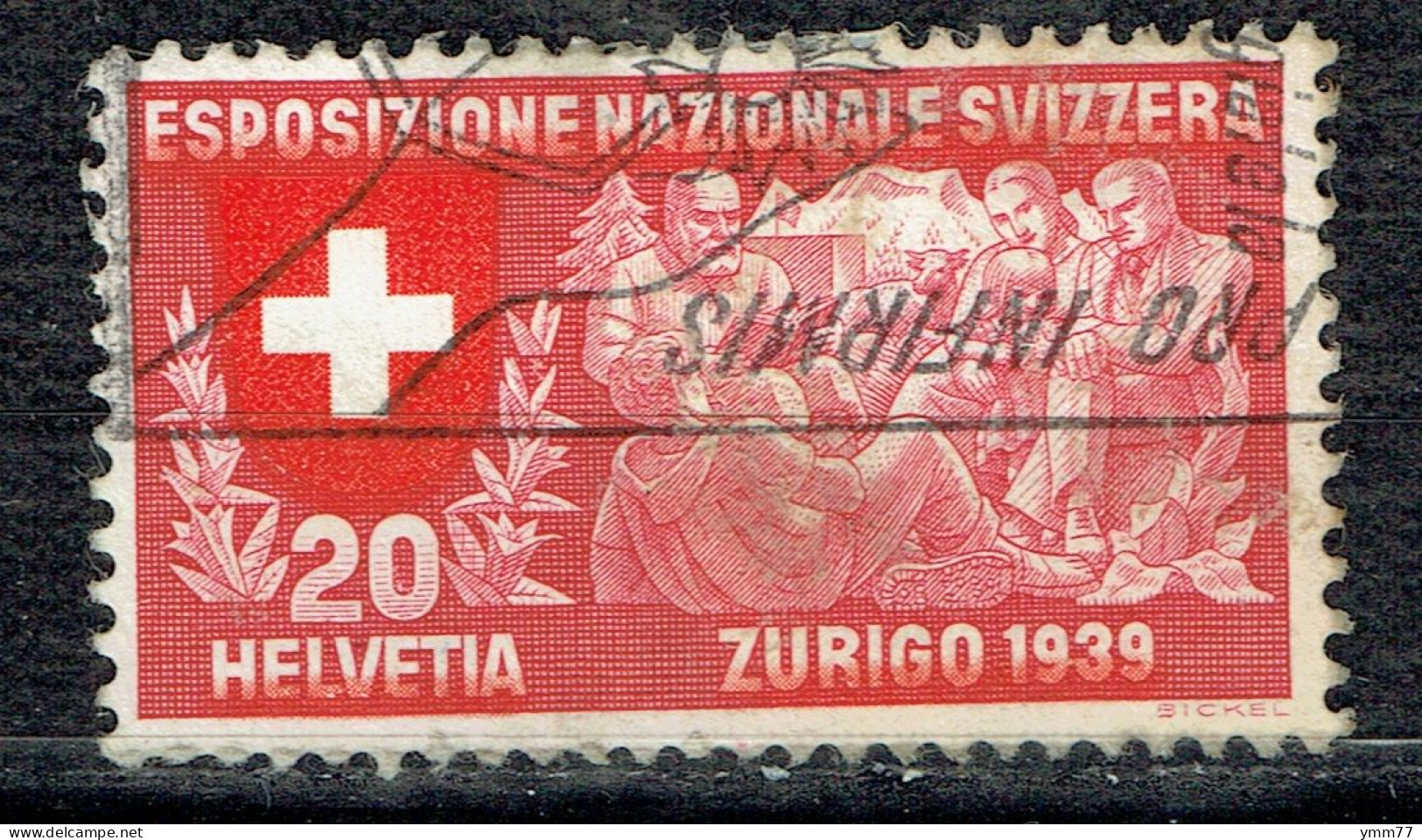 Exposition Nationale De Zurich : Allégorie De L'effort Spirituel Du Peuple Suisse (en Italien) - Usati