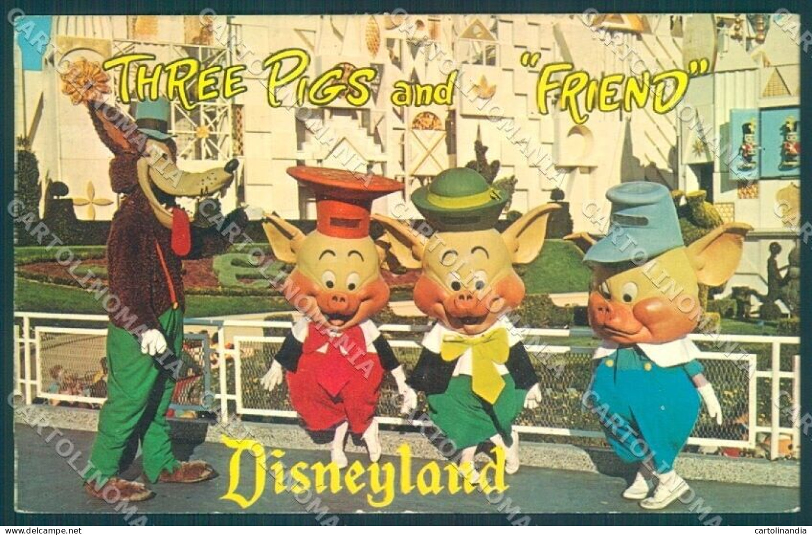 TV USA California Anaheim Three Pigs Disneyland Cartolina Postcard TW1937 - Werbepostkarten