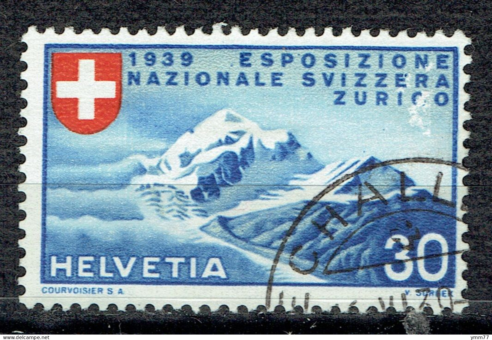 Exposition Nationale De Zurich : Pic Roseg Et Séracs Du Glacier De La Scherva (en Italien) - Used Stamps