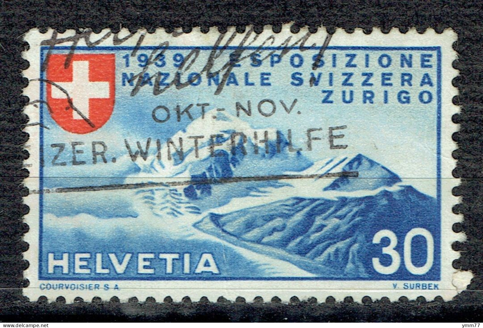 Exposition Nationale De Zurich : Pic Roseg Et Séracs Du Glacier De La Scherva (en Italien) - Used Stamps