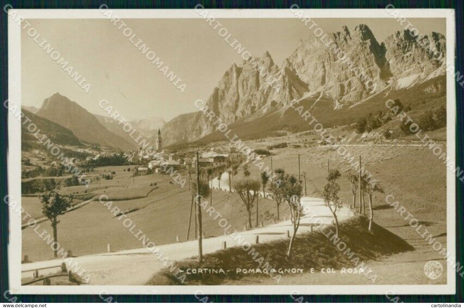 Belluno Cortina D'Ampezzo Pomagagnon Col Rosà Foto Zardini Cartolina RB6589 - Belluno