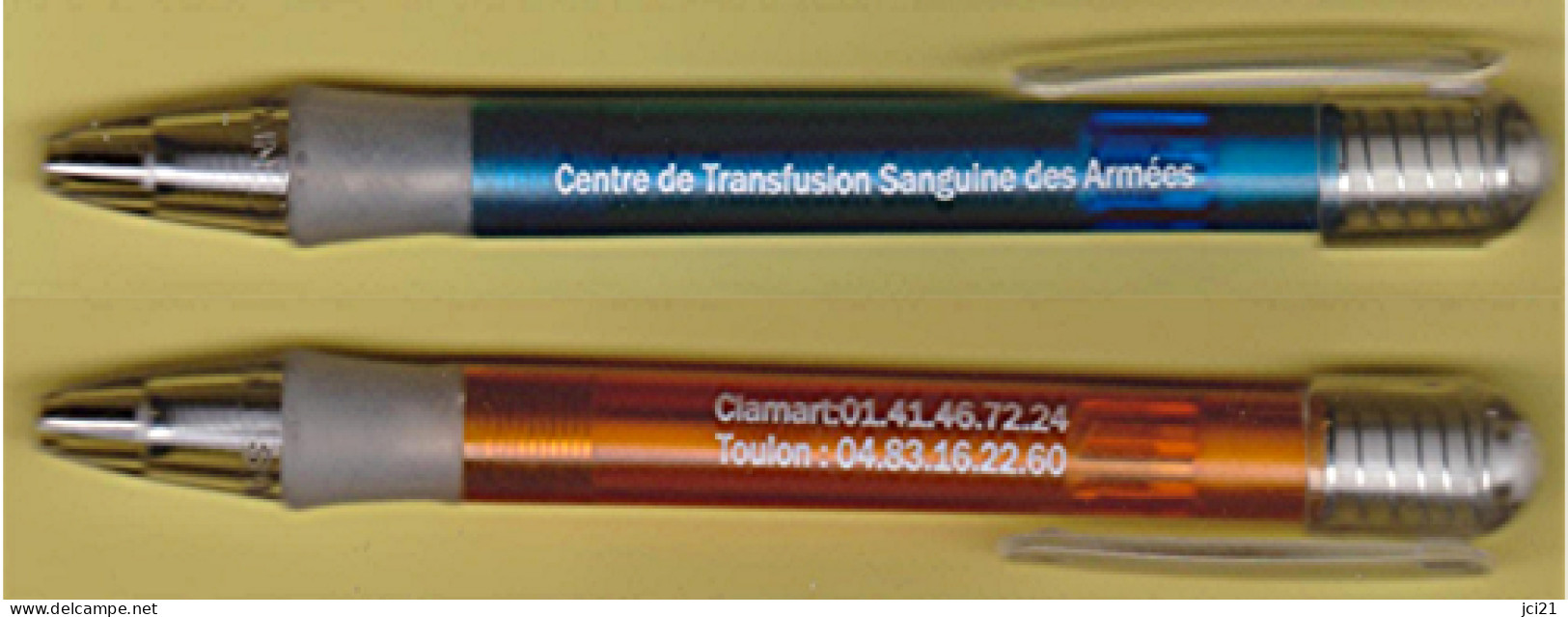 1 Stylo "CTSA - Centre De Transfusion Sanguine Des Armées" [Sang] (scan Recto-verso)_Di601 - Schreibgerät