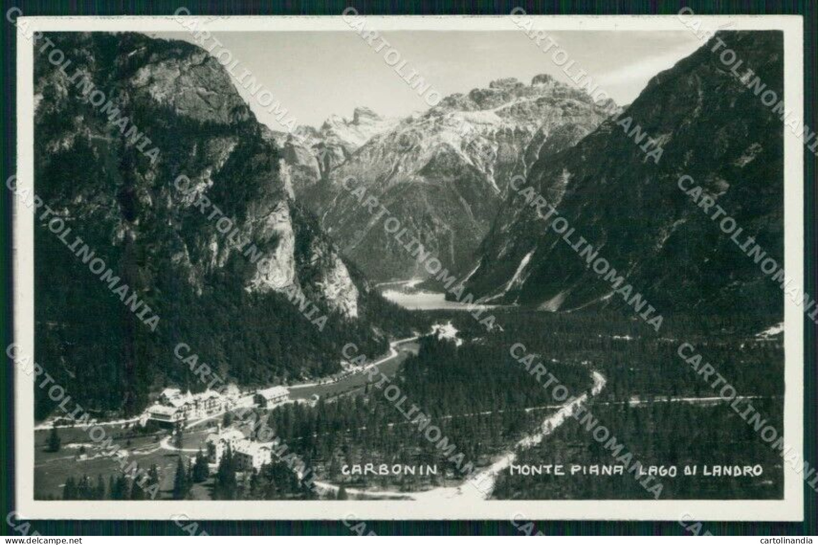 Bolzano Carbonin Monte Piana Lago Di Landro Foto Cartolina RB6842 - Bolzano