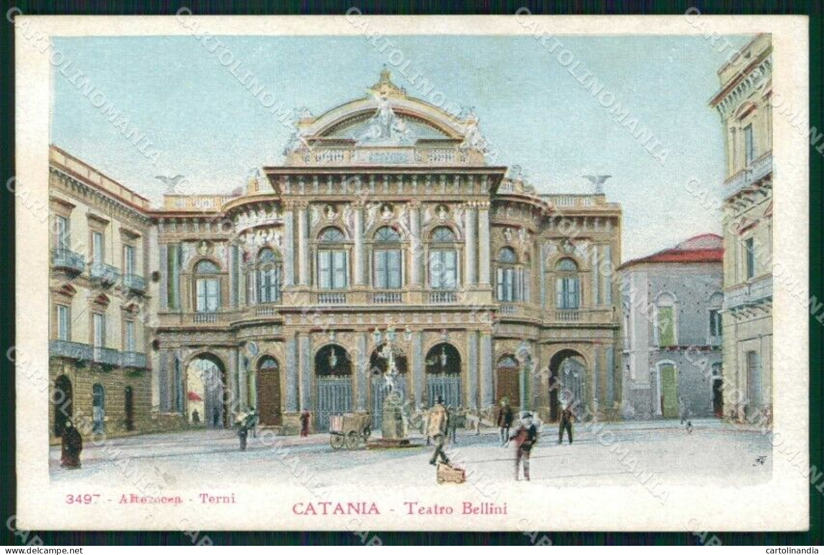 Catania Città Teatro Bellini Alterocca 3497 Cartolina RB6711 - Catania