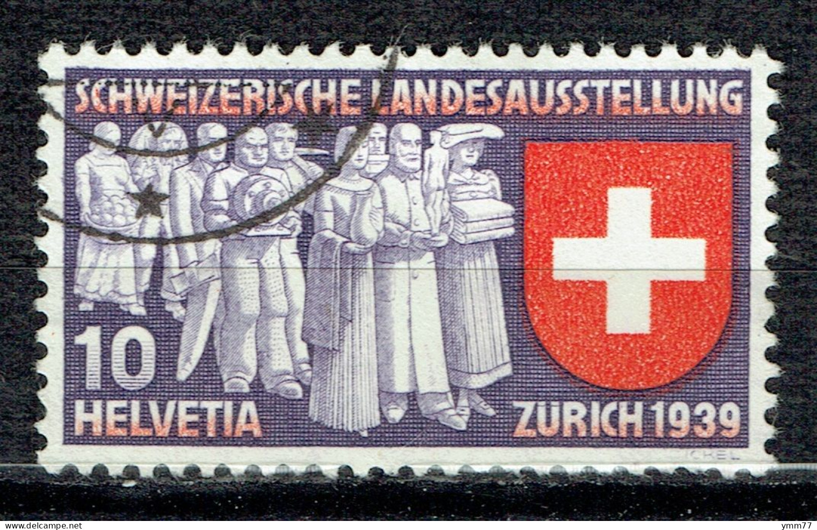 Exposition Nationale Zurich : Représentants Corporations Apportant à L'exposition Produits De Leur Travail (en All) - Used Stamps