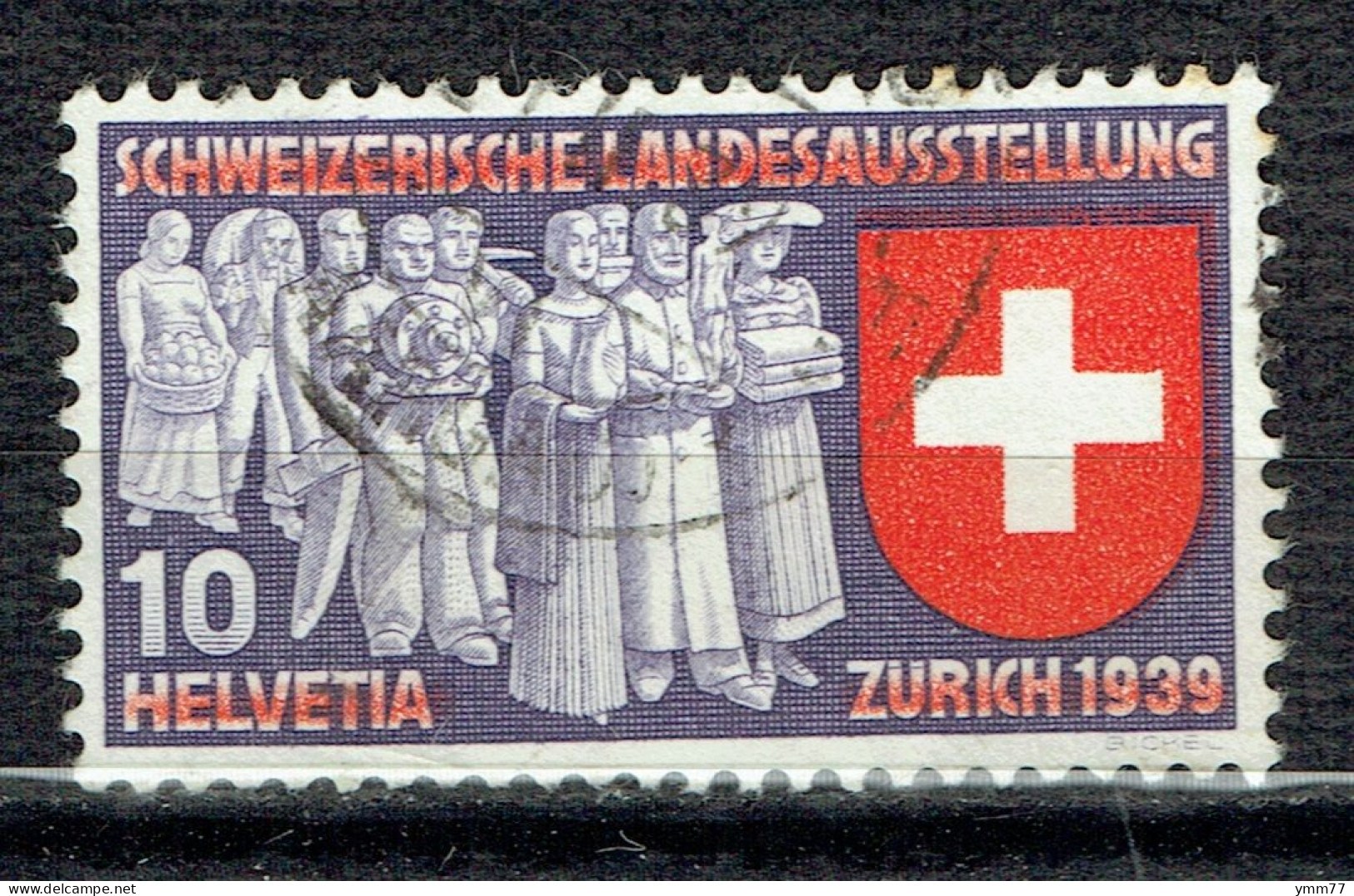 Exposition Nationale Zurich : Représentants Corporations Apportant à L'exposition Produits De Leur Travail (en All) - Used Stamps