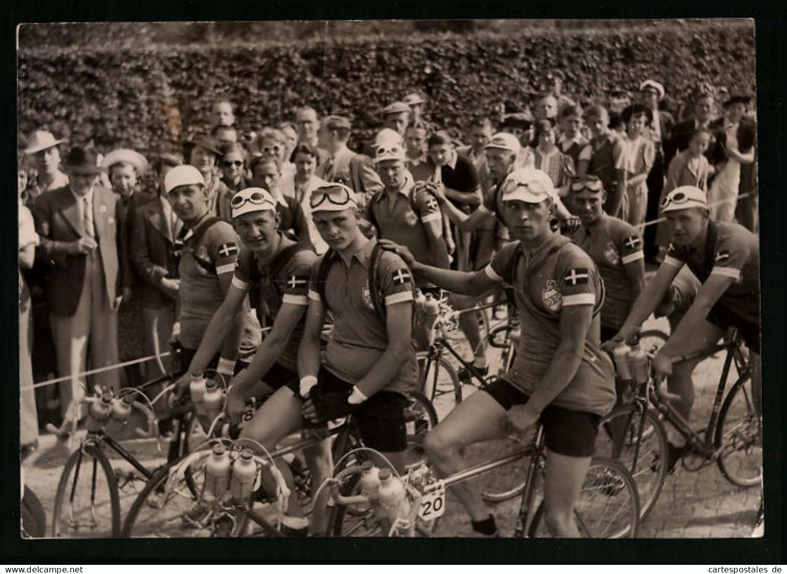 Fotografie Fahrrad-Rennen Dreiländerkampf, Deutschland-Schweden-Dänemark, Radrennfahrer Des Dänischen Team's, Velo  - Ciclismo
