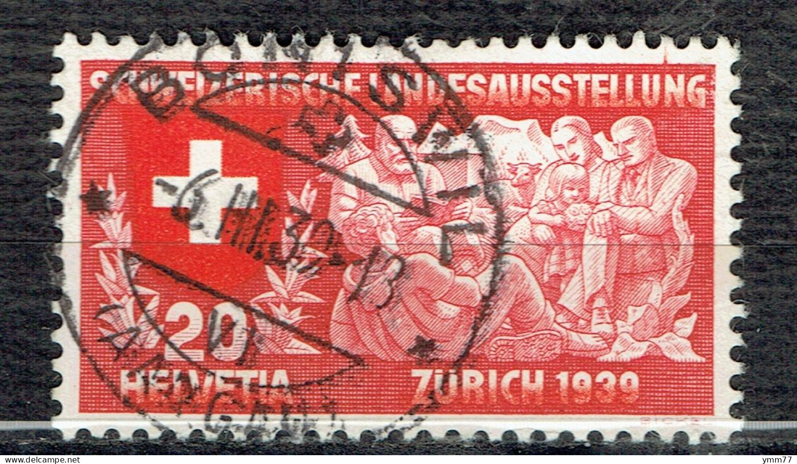 Exposition Nationale De Zurich : Allégorie De L'effort Spirituel Du Peuple Suisse (en Allemand) - Used Stamps