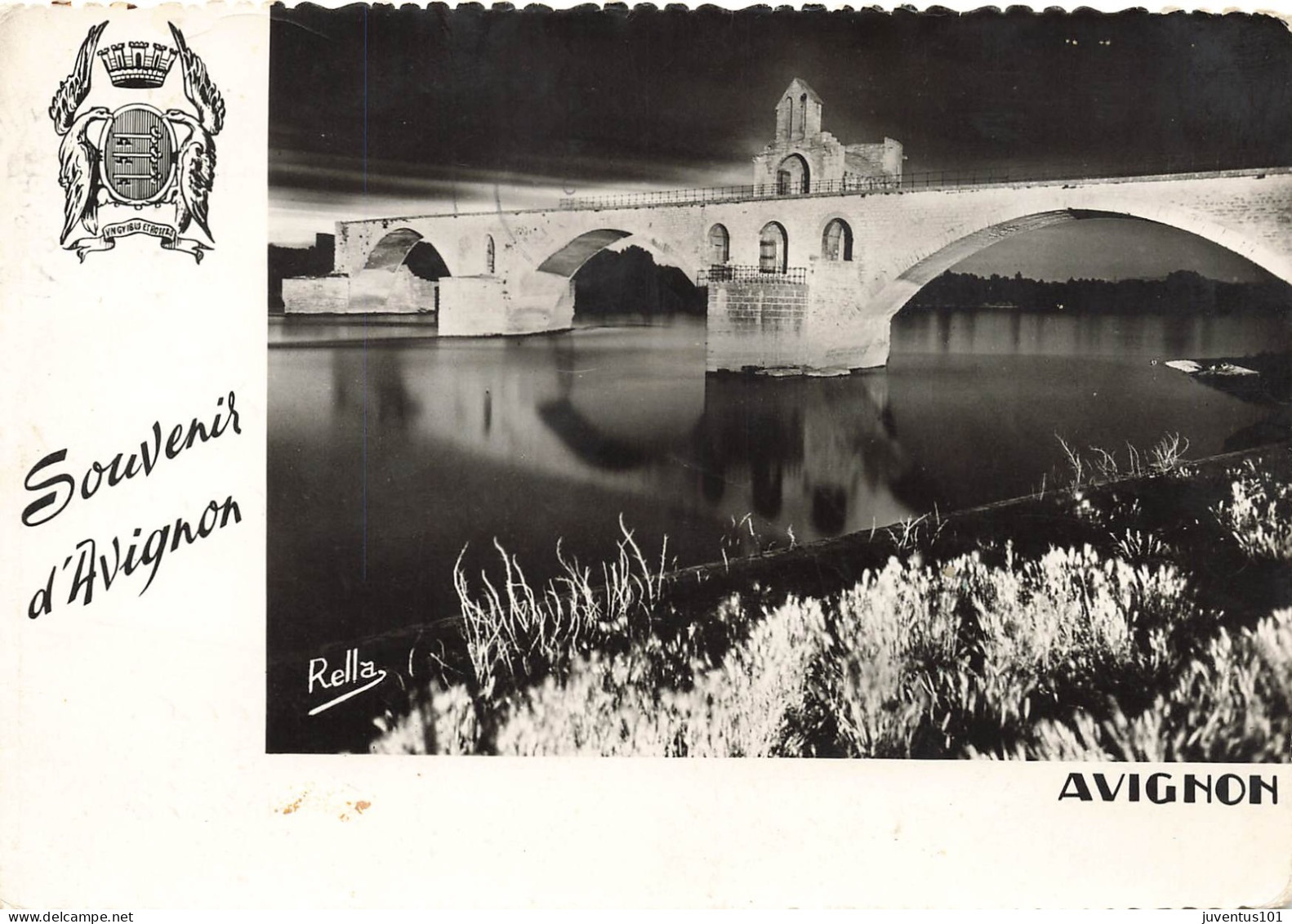 CPSM Avignon-Le Pont St-Bénezet-Beau Timbre      L2854 - Avignon (Palais & Pont)