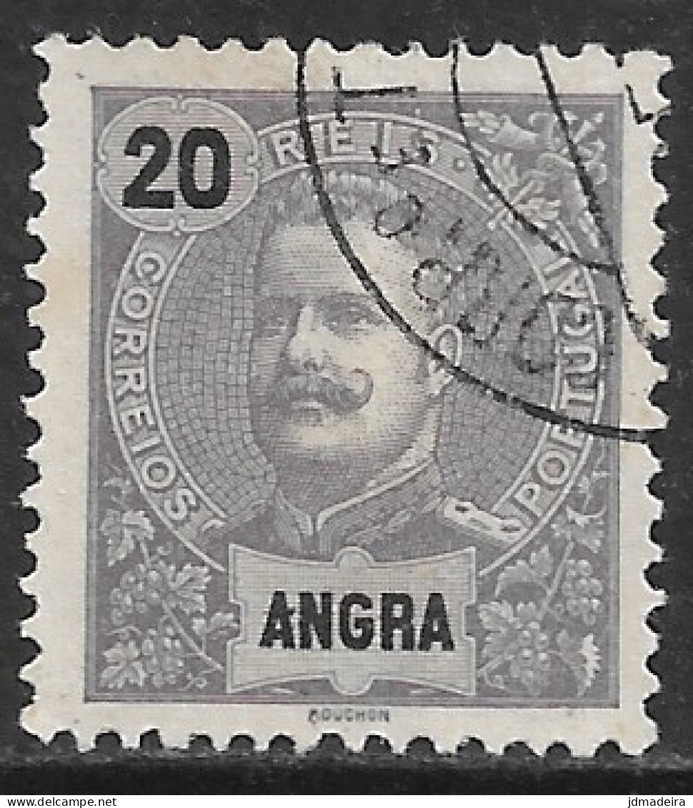 Angra – 1897 King Carlos 20 Réis Used Stamp - Angra