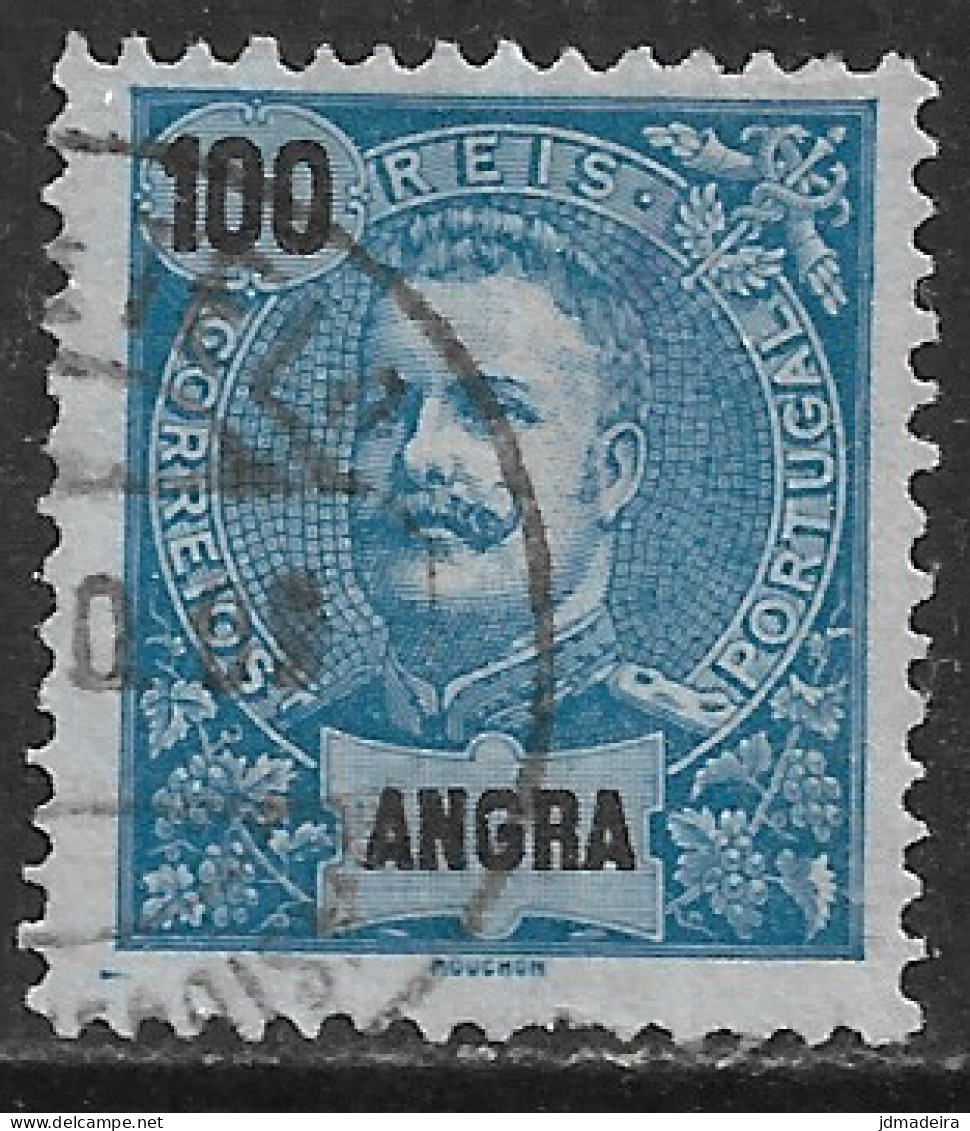 Angra – 1897 King Carlos 100 Réis Used Stamp - Angra
