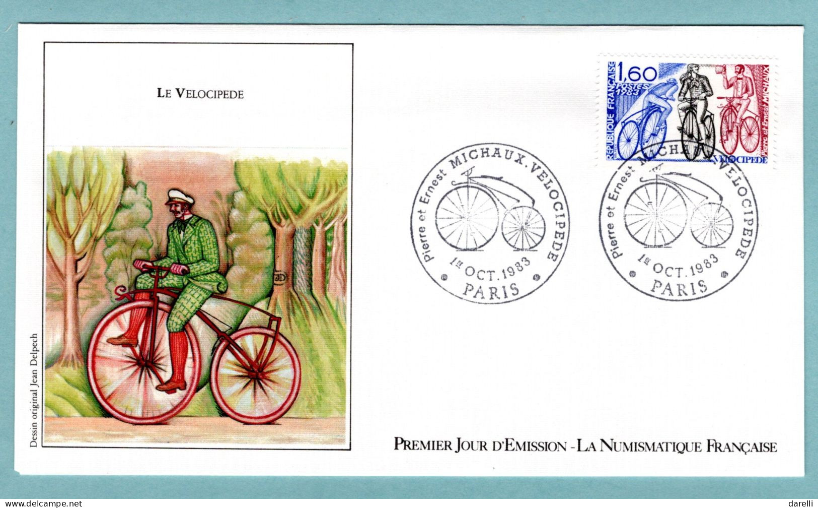 FDC France 1983 - Le Vélocipède De Pierre Et Ernest Michaux - YT 2290 - 55 Bar Le Duc - 1980-1989