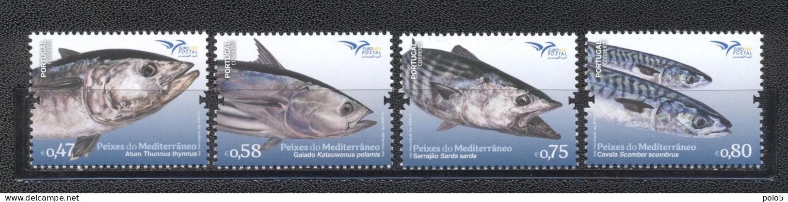 Portugal 2016-Euromed: Fishes Of The Mediterranean Sea Set (4v) - Nuevos