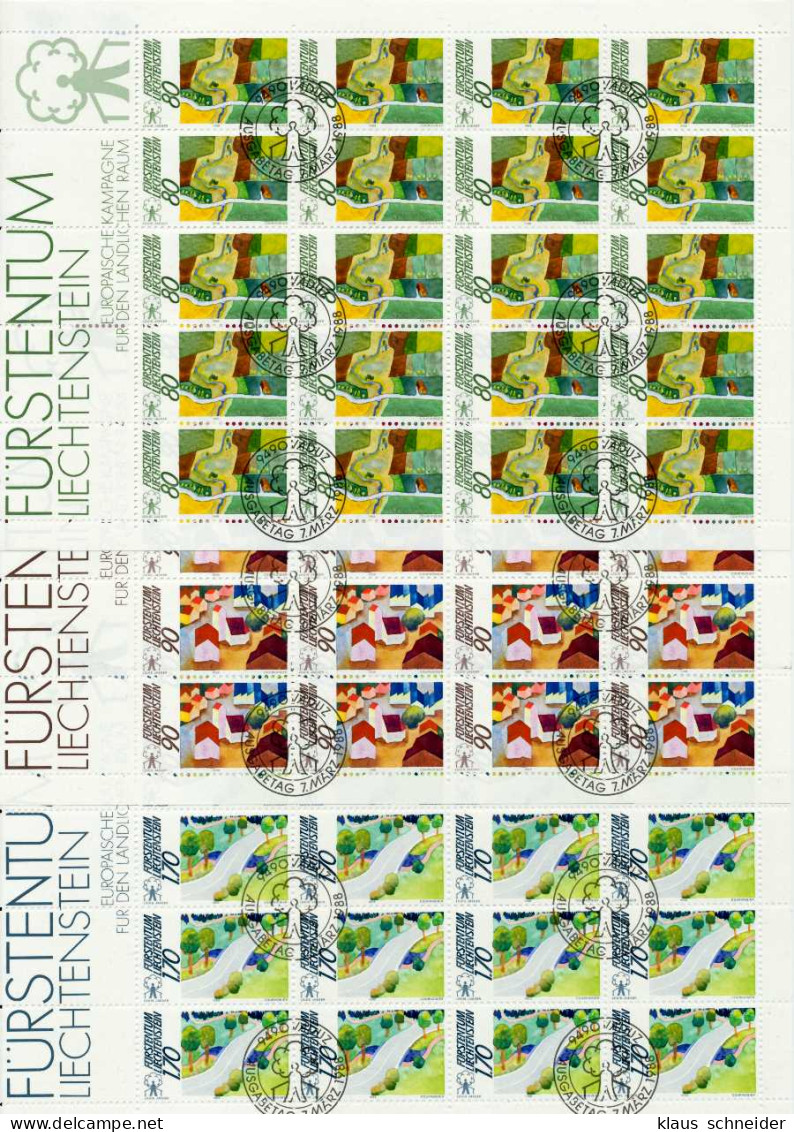 LIECHTENSTEIN 1988 Nr 939-941 ESST Zentrisch Gestempelt KLEI X7A6CD2 - Used Stamps