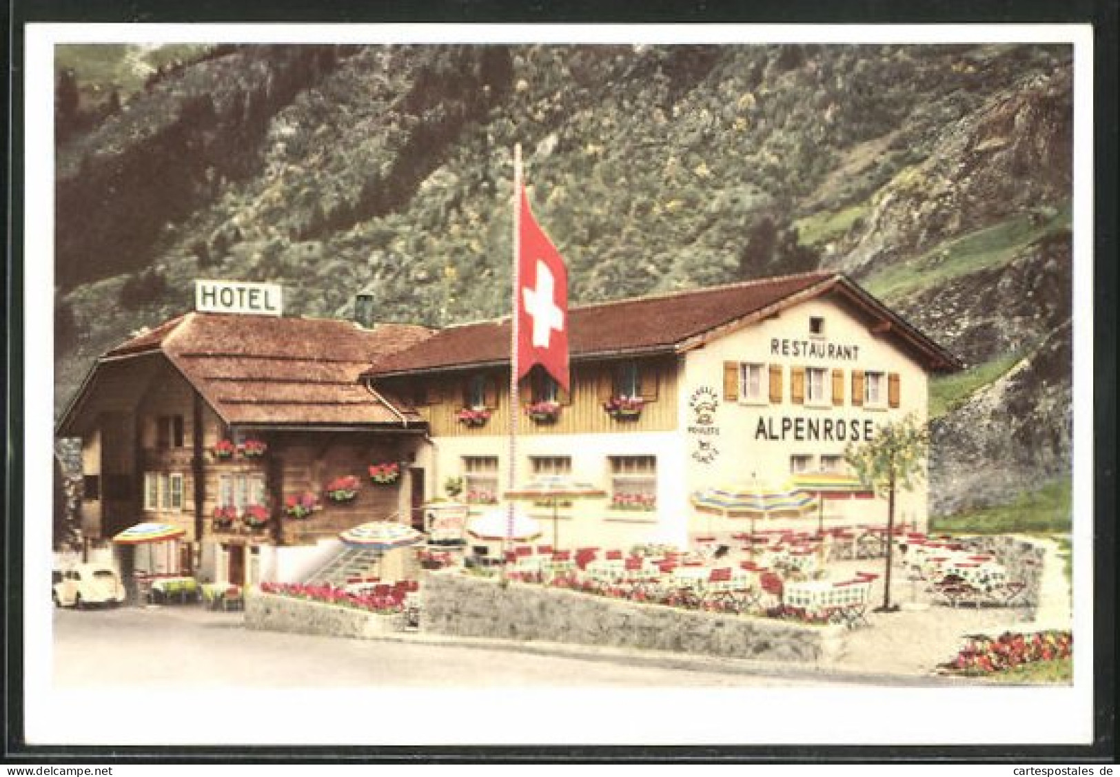 AK Gadmen, Hotel-Restaurant Alpenrose, Sustenstrasse  - Gadmen 