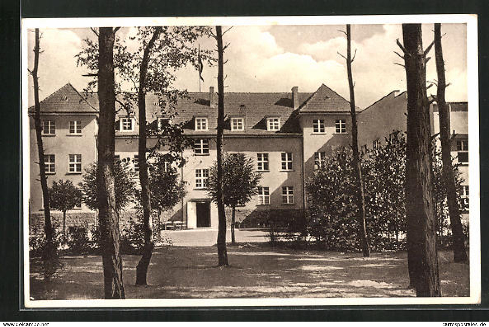 AK Rothenburg, Gebäudeansicht Mit Bäumen  - Schlesien