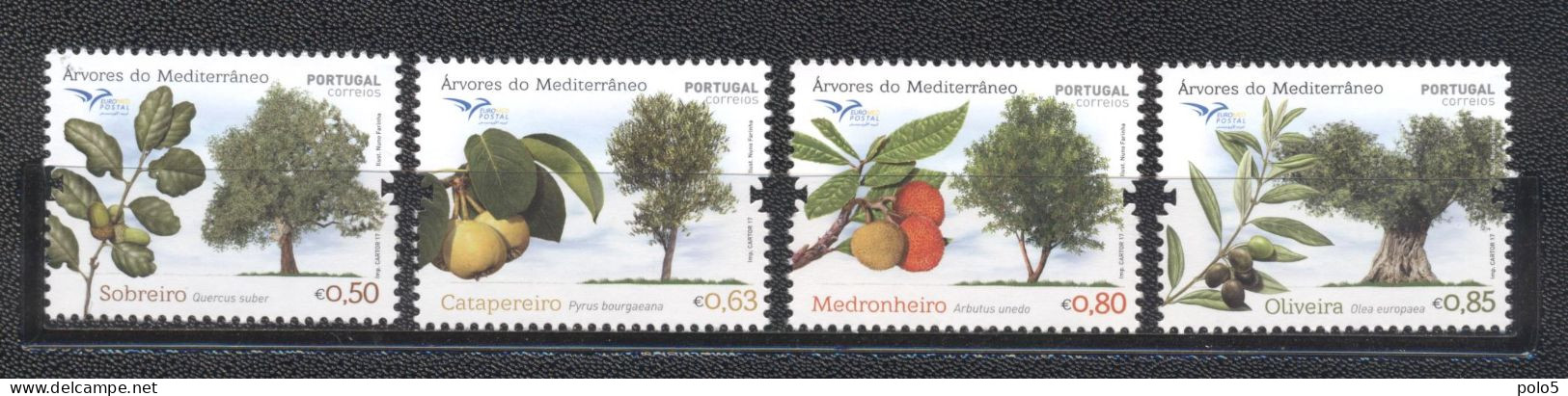 Portugal 2017-Euromed: Trees In The Mediterrnean Set (4v) - Ungebraucht