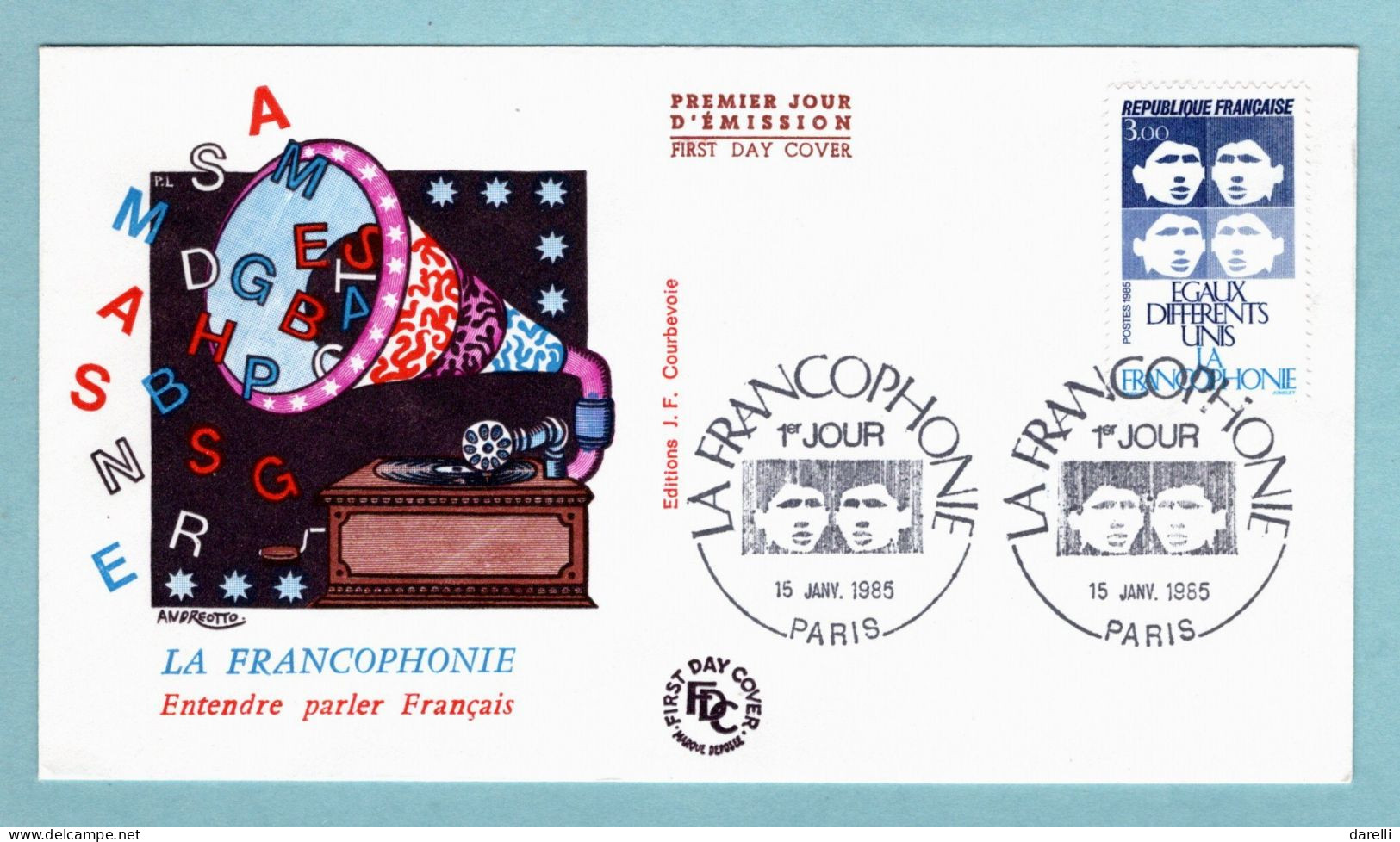 FDC France 1985 - La Francophonie - YT 2347 - Paris - 1980-1989