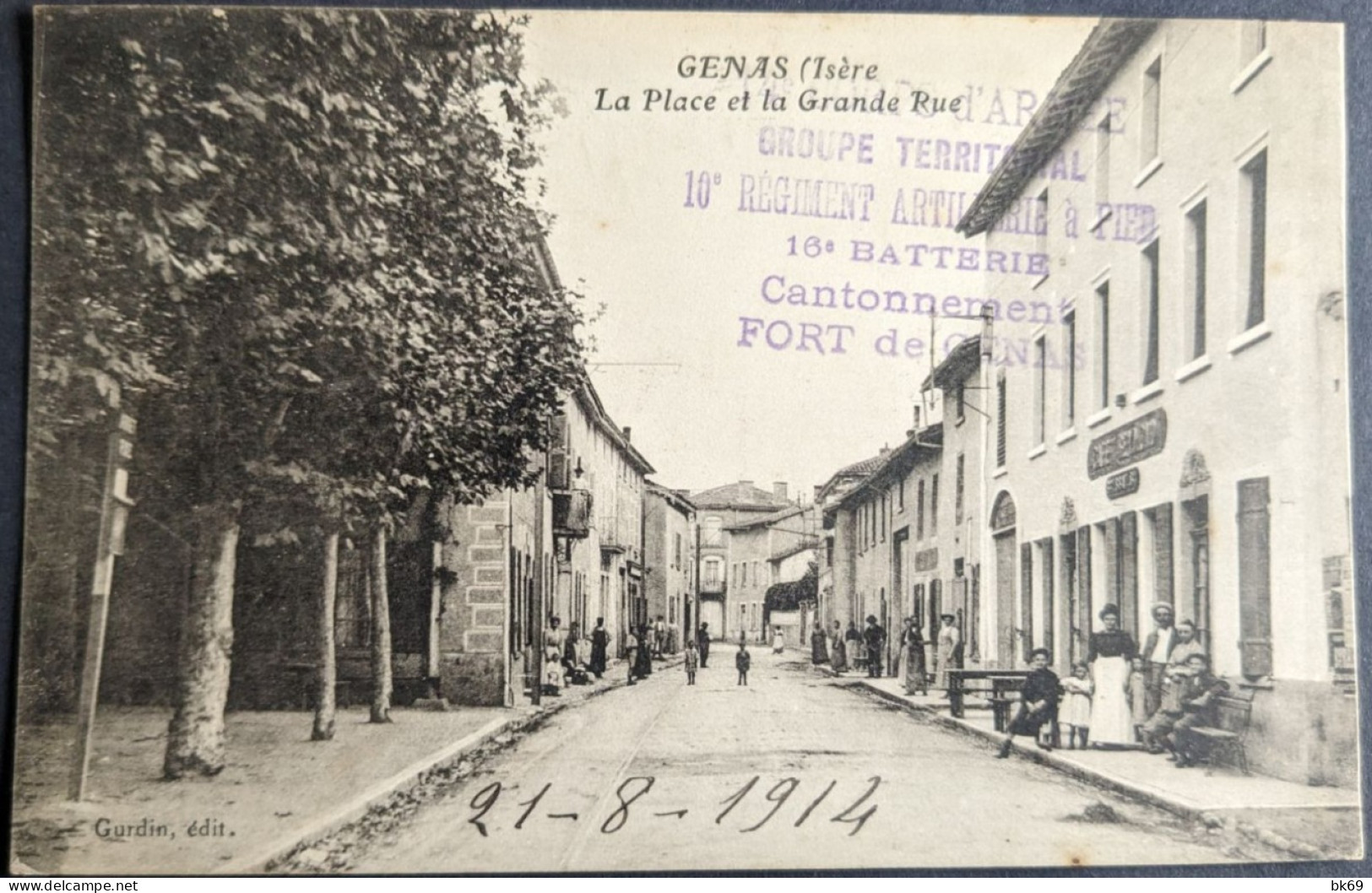 10éme Régiments D'infanterie à Pied En 21-08-1914 Sur CP Genas - Other & Unclassified