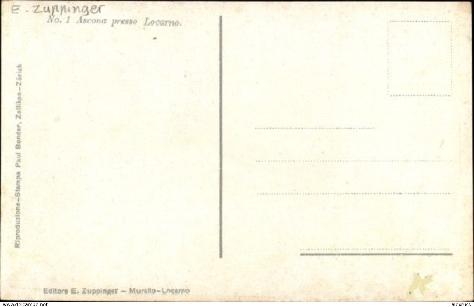 Artist Postcard Zuppinger, E., Locarno Canton Ticino Switzerland, Ascona, Unused - Ascona