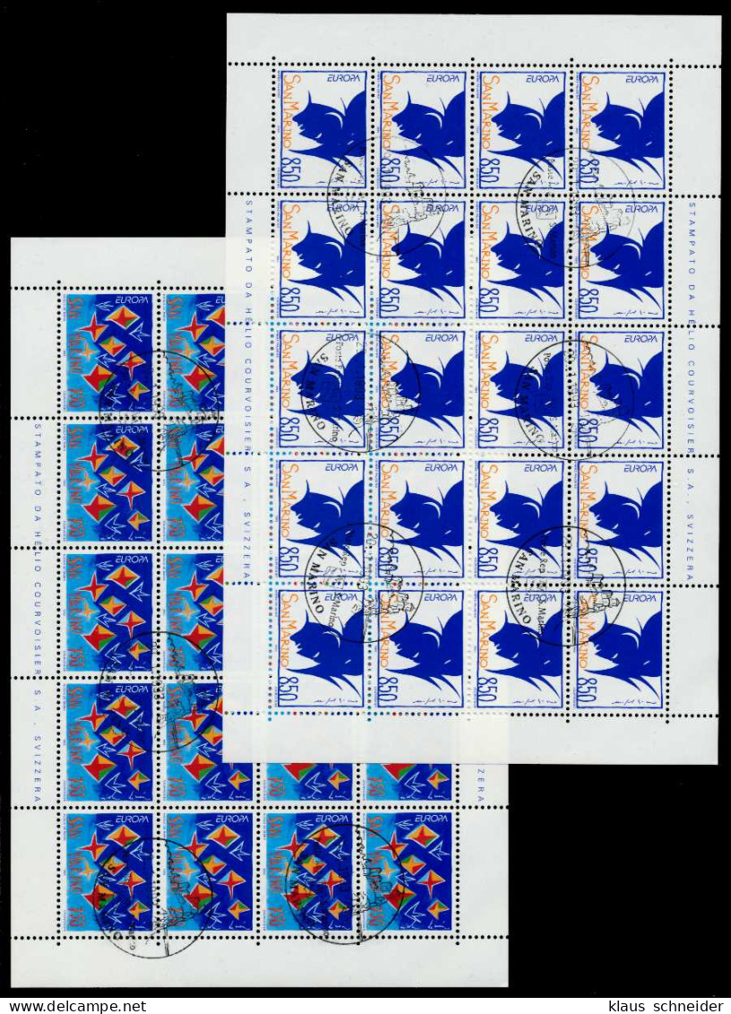 SAN MARINO Nr 1523KB-1524KB Zentrisch Gestempelt KLEINBG X821A0E - Blokken & Velletjes