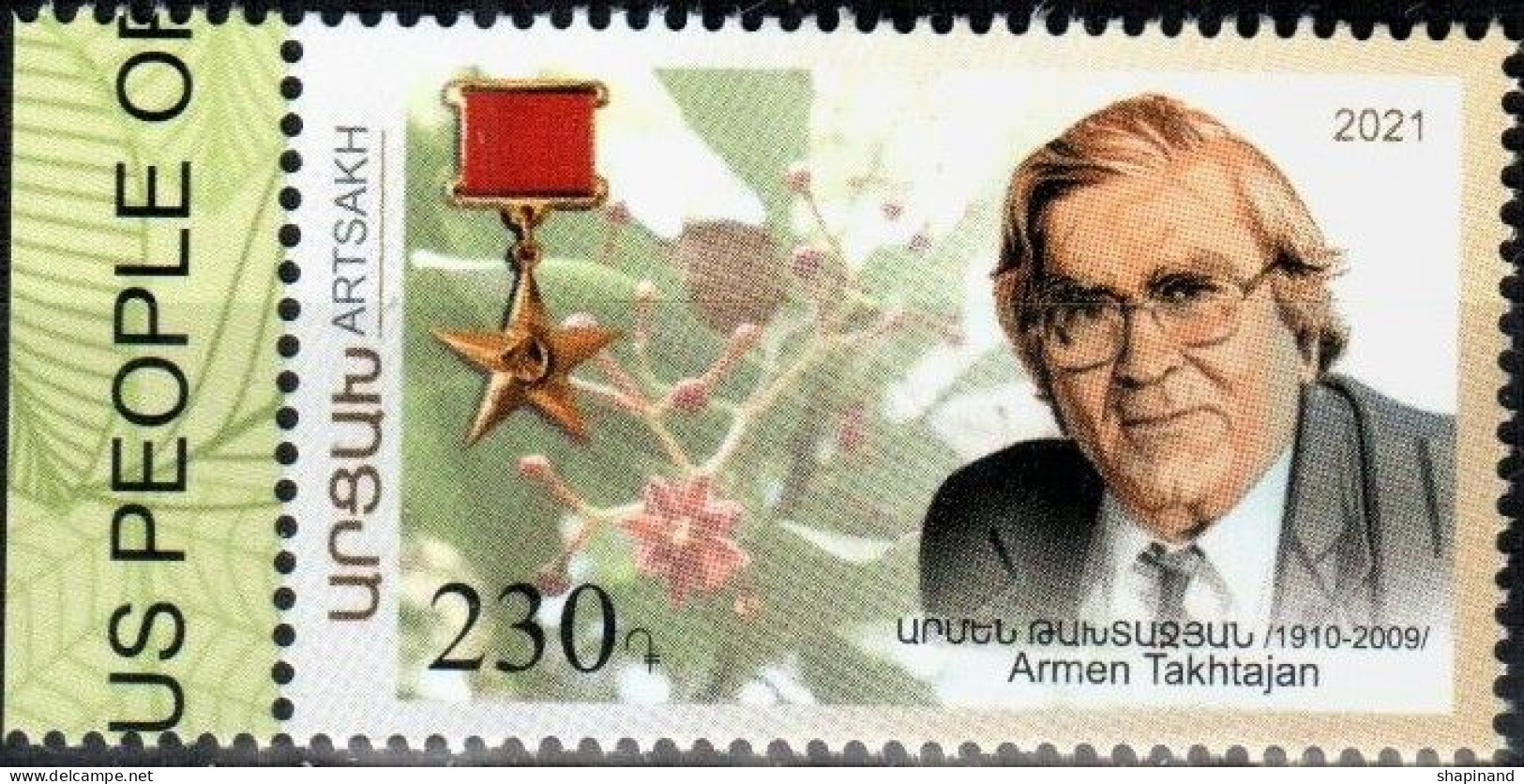 Artsakh 2021 "Famous People Of Shushi. Armen Takhdajan.Botanist, Evolutionary Biologist" 1v Quality:100% - Arménie