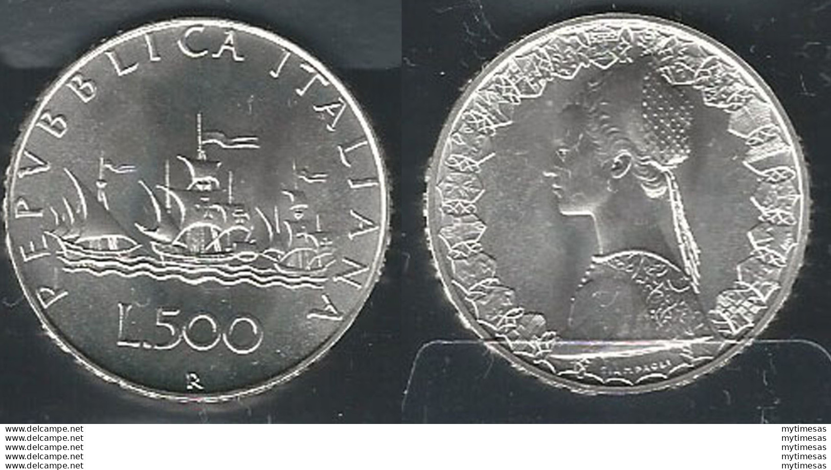 1983 Italia Lire 500 Caravelle Argento FDC - Autres & Non Classés