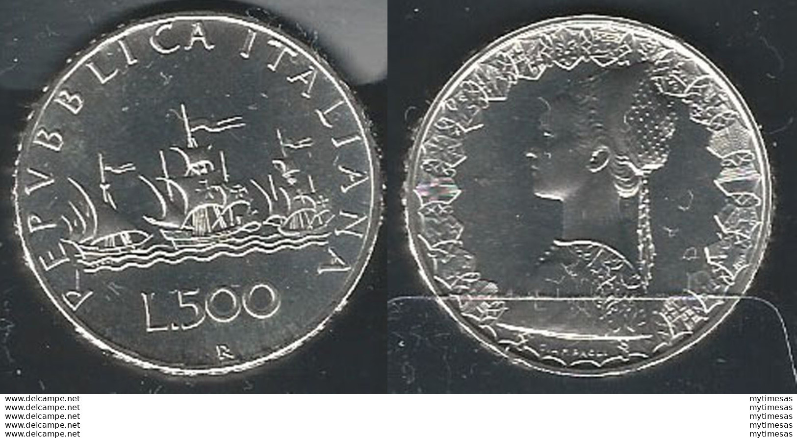 1969 Italia Lire 500 Caravelle Argento FDC - Autres & Non Classés