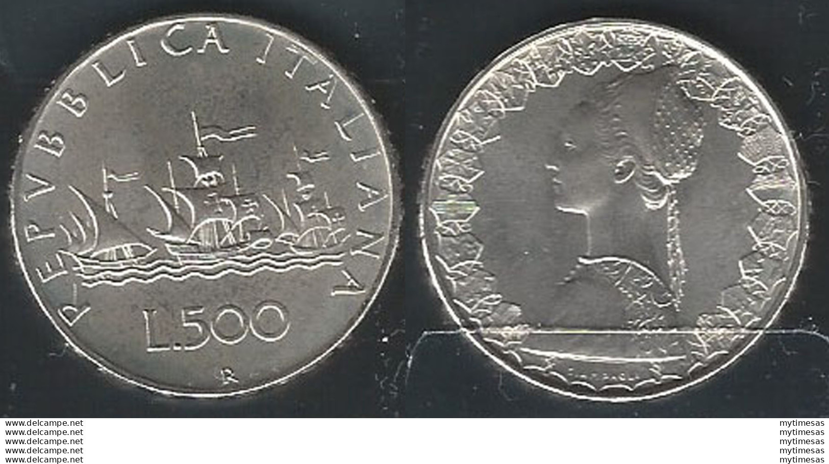 1970 Italia Lire 500 Caravelle Argento FDC - Autres & Non Classés