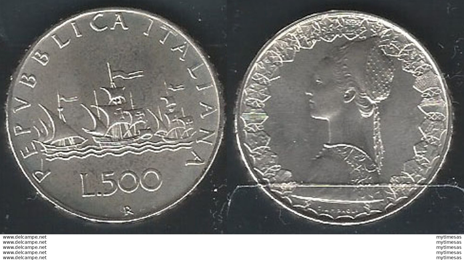 1970 Italia Lire 500 Caravelle Argento FDC - Other & Unclassified