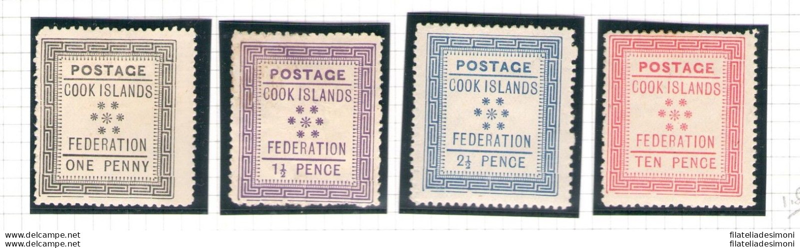 1892 COOK ISLANDS -  SG 1/4 LH* - Sonstige & Ohne Zuordnung