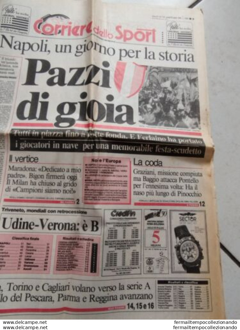 Bo Giornale Corriere Dello Sport 30-04-1990 2 Scudetto Napoli Maradona - Zeitschriften & Kataloge